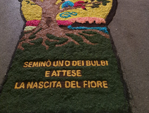Un’infiorata speciale per Valter Baldaccini e i 10 anni della Fondazione